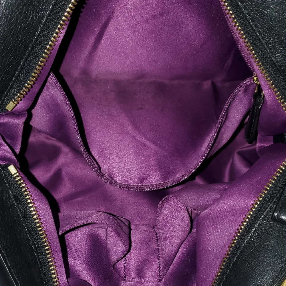 Coach Black Leather Madison Pinnacle Carrie Satchel - Picture 15 of 17